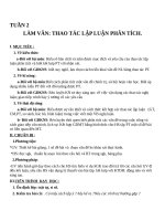 Giáo án Ngữ văn 11 tuần 2: Thao tác lập luận phân tích