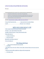 Là thư kí của lớp em hãy viết biên bản sinh hoạt lớp