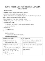 Giáo án Ngữ văn 11 tuần 2: Thao tác lập luận phân tích