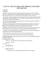 Giáo án Ngữ văn 11 tuần 12: Phong cách ngôn ngữ báo chí