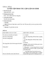 Giáo án Ngữ văn 11 tuần 11: Luyện tập vận dụng kết hợp các thao tác lập luận phân tích và so sánh