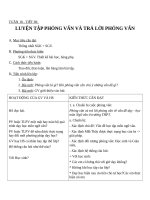 Giáo án Ngữ văn 11 tuần 18: Luyện tập phỏng vấn và trả lời phỏng vấn