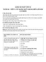 Giáo án Ngữ văn 11 tuần 1: Từ ngôn ngữ chung đến lời nói cá nhân