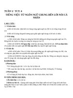 Giáo án Ngữ văn 11 tuần 1: Từ ngôn ngữ chung đến lời nói cá nhân