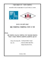 Báo cáo môn hệ thống thông tin y tế