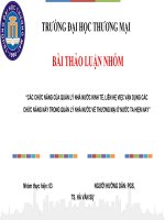 “Các chức năng của quản lý nhà nước kinh tế, liên hệ việc vận dụng các chức năng này trong quản lý nhà nước về thương mại ở nước ta hiện nay”