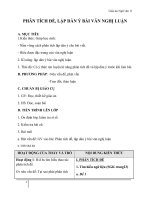 Giáo án Ngữ văn 11 tuần 2: Phân tích đề, lập dàn ý bài văn nghị luận