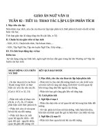 Giáo án Ngữ văn 11 tuần 2: Thao tác lập luận phân tích