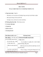 Giáo án Ngữ văn 11 tuần 14: Thực hành về lựa chọn trật tự các bộ phận trong câu