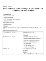 Giáo án Ngữ văn 11 tuần 11: Luyện tập thao tác lập luận so sánh