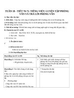 Giáo án Ngữ văn 11 tuần 18: Luyện tập phỏng vấn và trả lời phỏng vấn