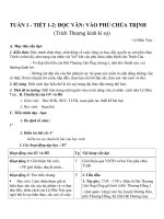 Giáo án Ngữ văn 11 tuần 1: Vào phủ chúa Trịnh (Trích Thượng kinh kí sự)