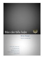Báo cáo tiểu luận  Đề tài: Thread