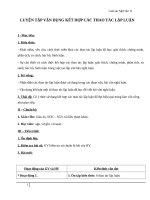 Giáo án Ngữ văn 11 tuần 32: Luyện tập vận dụng kết hợp các thao tác lập luận