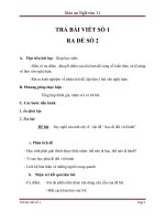 Giáo án Ngữ văn 11 tuần 5: Viết bài làm văn số 2: Nghị luận văn học (làm ở nhà)