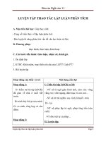 Giáo án Ngữ văn 11 tuần 4: Luyện tập thao tác lập luận phân tích