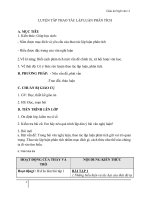 Giáo án Ngữ văn 11 tuần 4: Luyện tập thao tác lập luận phân tích