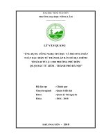 Ứng dụng công nghệ tin học và phương pháp toàn đạc điện tử thành lập bản đồ địa chính phường Phú Diễn, quận Bắc Từ Liêm, thành phố Hà Nội, biên tập, xử lý số liệu tại tờ số 40 tỷ lệ 1 500 (Khóa luận tốt nghiệp)