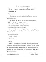 Giáo án Ngữ văn 11 tuần 30: Phong cách ngôn ngữ chính luận