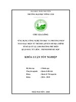 Ứng dụng công nghệ tin học và phương pháp toàn đạc điện tử thành lập bản đồ địa chính phường Phú Diễn, quận Bắc Từ Liêm, thành phố Hà Nội, biên tập, xử lý số liệu tại tờ số 26 tỷ lệ 1 500 (Khóa luận tốt nghiệp)