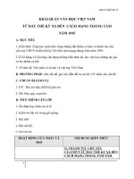 Giáo án Ngữ văn 11 tuần 9: Khái quát văn học Việt Nam từ đầu thế kỉ XX đến Cách mạng tháng 8 năm 1945