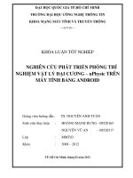 KHÓA LUẬN TỐT NGHIỆP  NGHIÊN CỨU PHÁT TRIỂN PHÒNG THÍ NGHIỆM VẬT LÝ ĐẠI CƯƠNG – uPhysic TRÊN  MÁY TÍNH BẢNG ANDROID