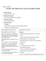 Giáo án Ngữ văn 11 tuần 4: Luyện tập thao tác lập luận phân tích