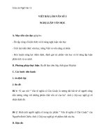 Giáo án Ngữ văn 11 tuần 9: Viết bài làm văn số 3: Nghị luận văn học