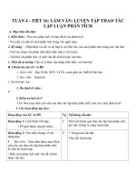 Giáo án Ngữ văn 11 tuần 4: Luyện tập thao tác lập luận phân tích