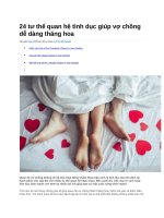 24 tư thế quan hệ tình dục giúp vợ chồng dễ dàng thăng hoa