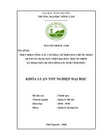 Thực hiện công tác cấp đổi, cấp mới giấy chứng nhận quyền sử dụng đất trên địa bàn một số thôn xã Nhạo Sơn, huyện Sông Lô, tỉnh Vĩnh Phúc