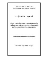 Nâng cao năng lực cạnh tranh sản phẩm gạch xây dựng của công ty cổ phần gốm xây dựng thanh sơn