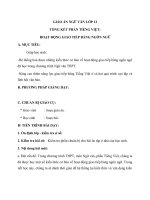 Giáo án Ngữ văn 12 tuần 32 bài: Tổng kết phần tiếng việt  Hoạt động giao tiếp bằng ngôn ngữ
