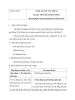 Giáo án Ngữ văn 12 tuần 32 bài: Tổng kết phần tiếng việt  Hoạt động giao tiếp bằng ngôn ngữ