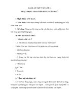 Giáo án Ngữ văn 12 tuần 32 bài: Tổng kết phần tiếng việt  Hoạt động giao tiếp bằng ngôn ngữ