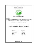 Nghiên cứu ảnh hưởng của một số loại phân bón đến sinh trưởng của giống bưởi đỏ Tân Lạc (HB) tại huyện Yên Bình, tỉnh Yên Bái (Khóa luận tốt nghiệp)