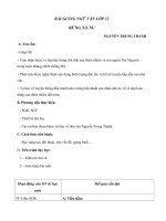 Giáo án Ngữ văn 12 tuần 22 bài: Rừng xà nu  Nguyễn Trung Thành