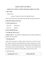 Giáo án Ngữ văn 12 tuần 21 bài: Nghị luận về một đoạn trích, một tác phẩm văn xuôi