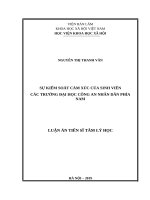 Sự kiểm soát cảm xúc của sinh viên các trường đại học công an nhân dân phía nam