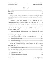 Tổ chức kế toán cung cấp dịch vụ và xác định kết quả kinh doanh trong doanh nghiệp dịch vụ tại cảng hàng không quốc tế nội bài 