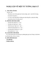 Giáo án Ngữ văn 12 tuần 1: Nghị luận về một tư tưởng, đạo lí