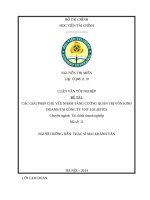 Các giải pháp chủ yếu nhằm tăng cường quản trị vốn kinh doanh tại công ty VNT logistics 