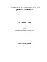 Risks, impacts and management of invasive plant species in vietnam 