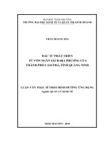 Đầu tư phát triển từ vốn ngân sách địa phương của thành phố Cẩm Phả, tỉnh Quảng Ninh (Luận văn thạc sĩ)