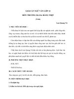 Giáo án Ngữ văn 12 tuần 29 bài: Hồn Trương Ba da hàng thịt  Lưu Quang Vũ