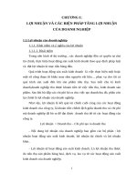 LỢI NHUẬN và các BIỆN PHÁP TĂNG lợi NHUẬN của DOANH NGHIỆP 