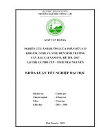 Nghiên cứu ảnh hưởng của phân hữu cơ khoáng NTR1 và NTR2 đến sinh trưởng cây rau cải xanh vụ Hè Thu 2017 tại thị xã Phổ Yên, tỉnh Thái Nguyên (Khóa luận tốt nghiệp)