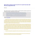 Nhân vật nhĩ và những suy nghĩ về cuộc đời về con người trong truyện ngắn bến quê của nguyễn minh châu