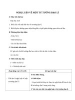 Giáo án Ngữ văn 12 tuần 1: Nghị luận về một tư tưởng, đạo lí