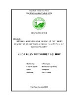 Đánh giá khả năng sinh trưởng và phát triển của một số tổ hợp ngô lai trong vụ Xuân năm 2017 tại Thái Nguyên (Khóa luận tốt nghiệp)